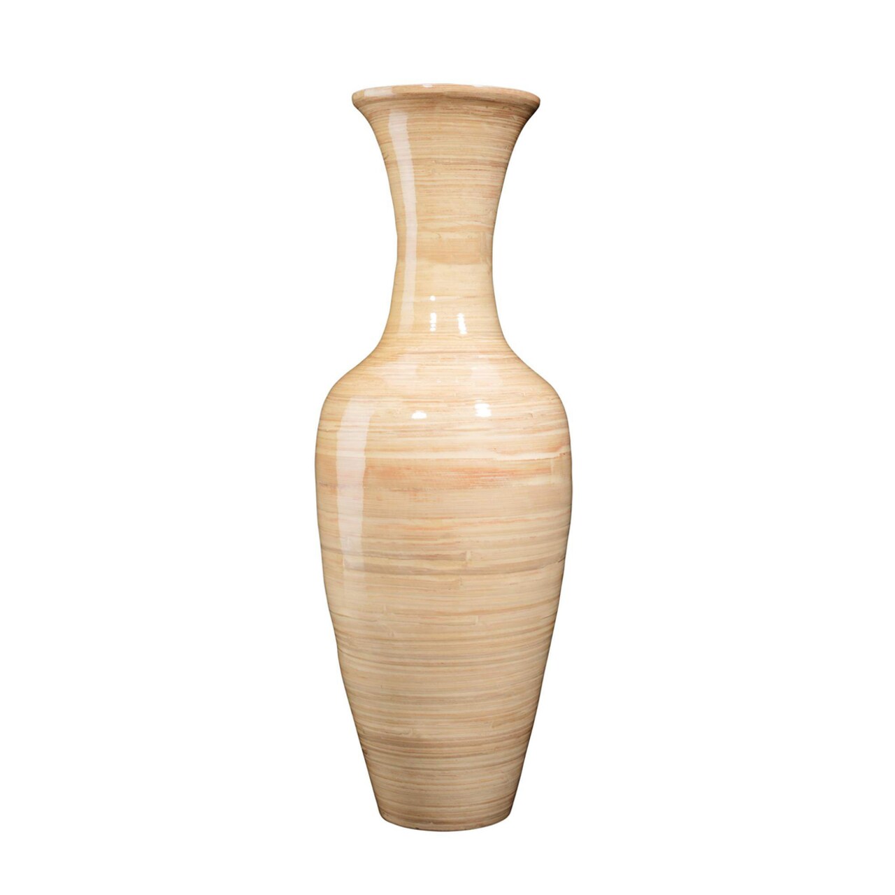 Villacera 28 Inch Tall Bamboo Floor Vase Decorative Handcrafted Natural Accent